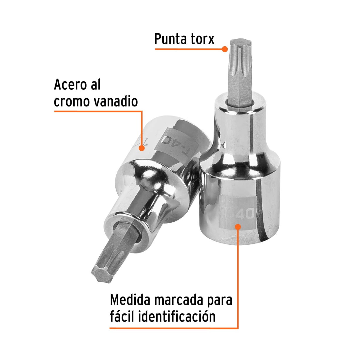 Dado punta torx t-40 encastre 1/2'' Truper2