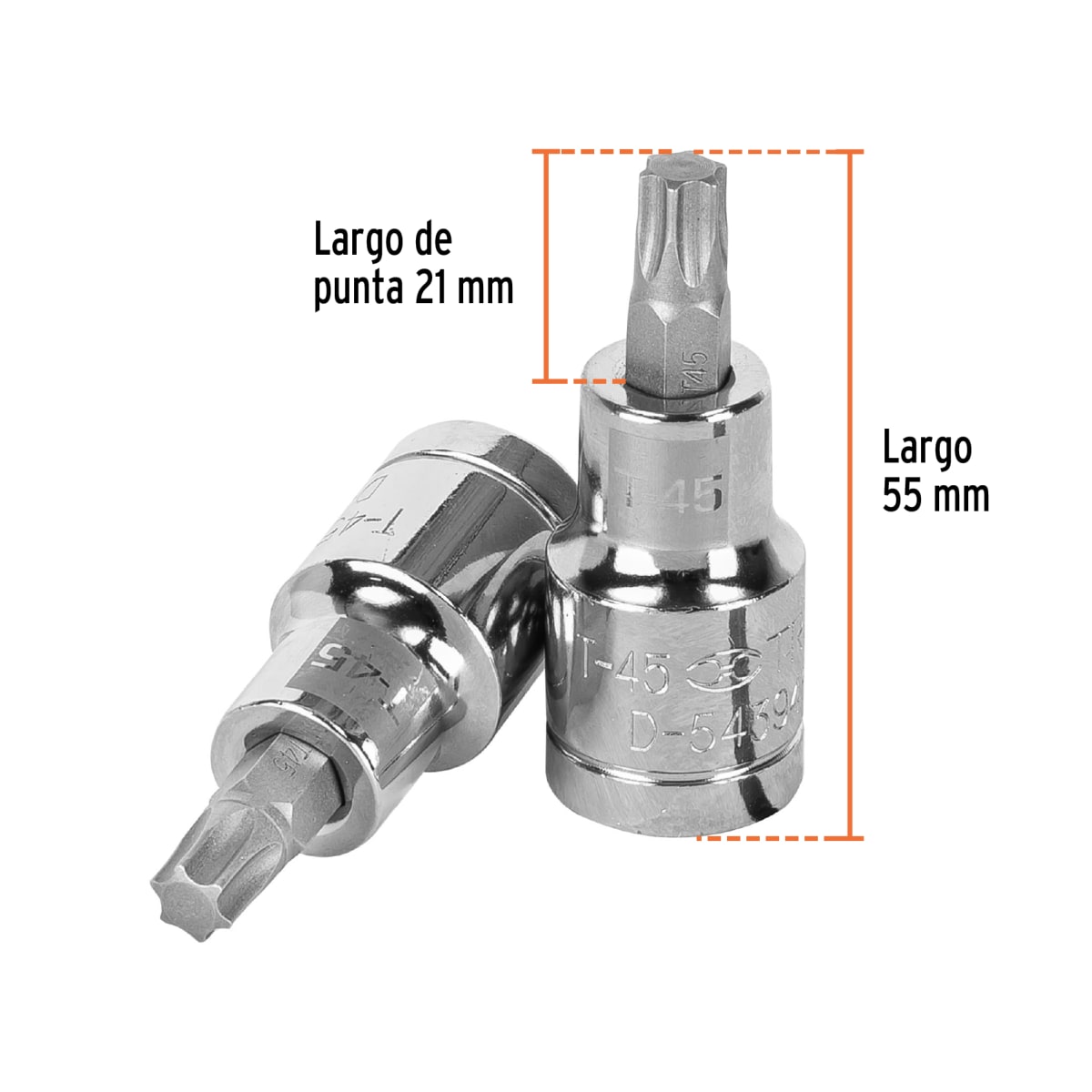 Dado punta torx t-45 encastre 1/2'' Truper3