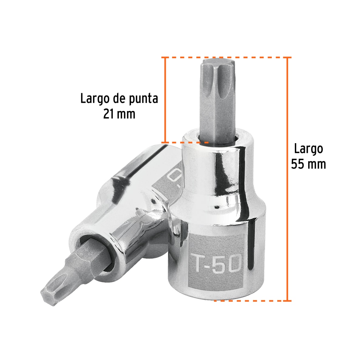 Dado punta torx t-50 encastre 1/2'' Truper2