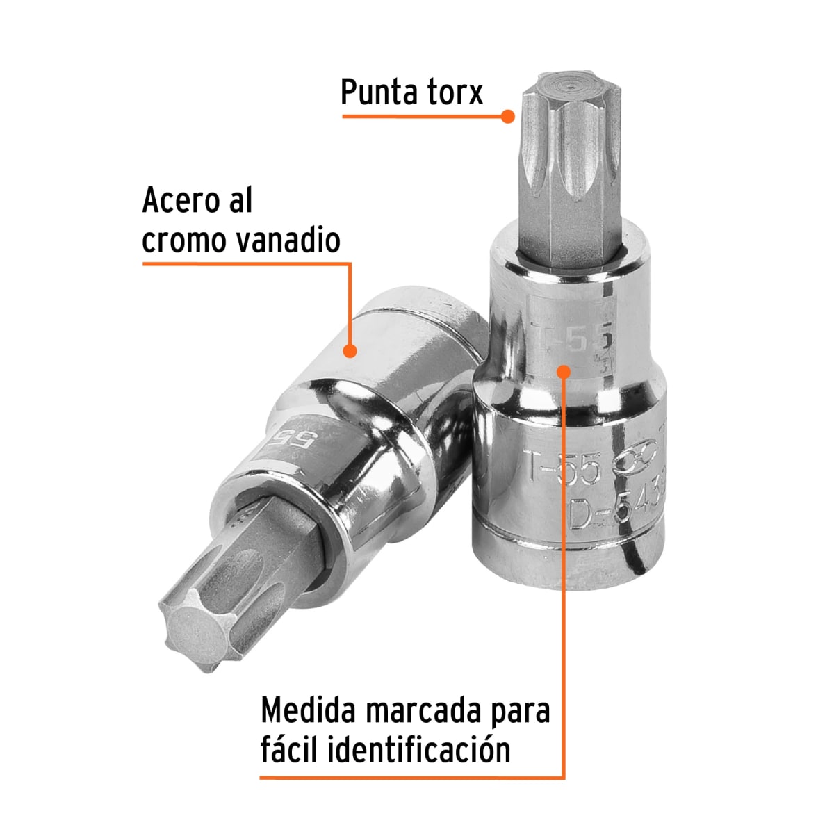 Dado punta torx T-55 encastre 1/2´´, Truper2
