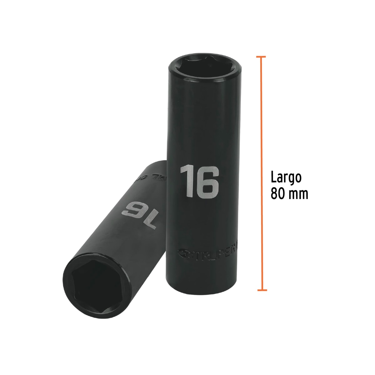 Dado tubular hexagonal encastre 1/2´´ de impacto de 16 mm, Truper3