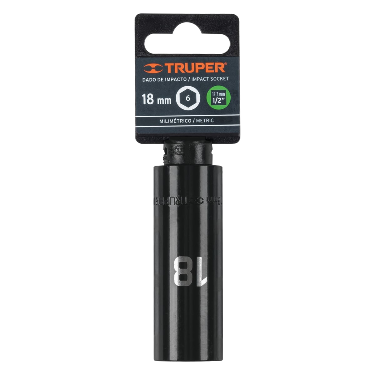 Dado tubular hexagonal encastre 1/2´´ de impacto de 18 mm, Truper4