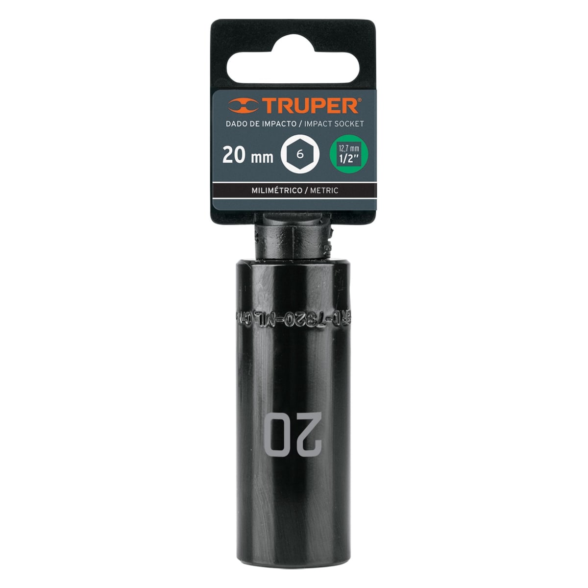 Dado tubular hexagonal encastre 1/2´´ de impacto de 20 mm, Truper4