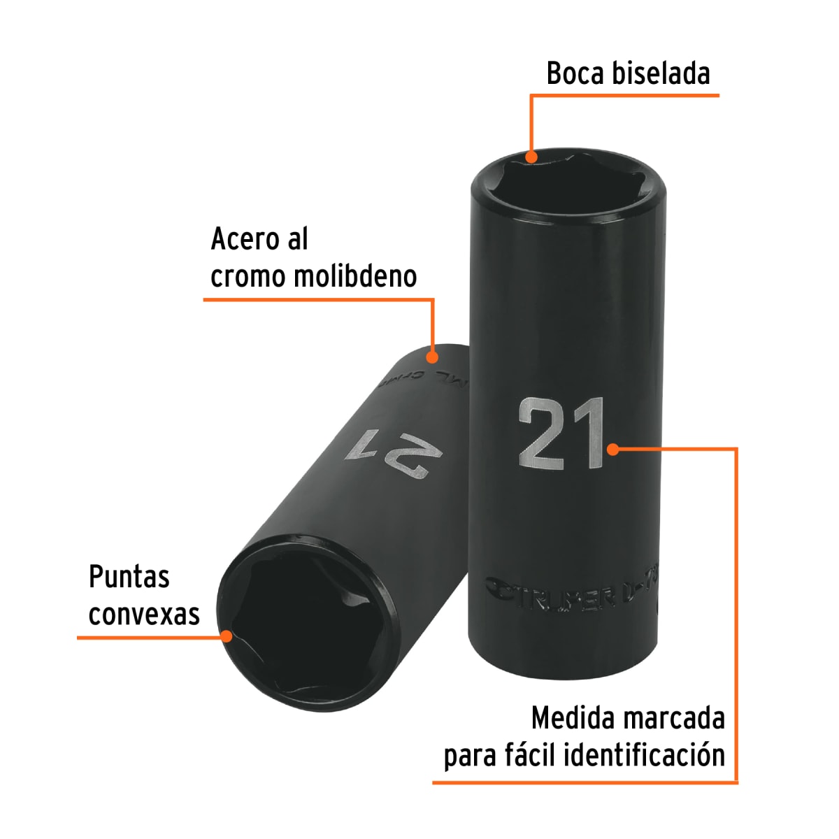 Dado tubular de impacto ½