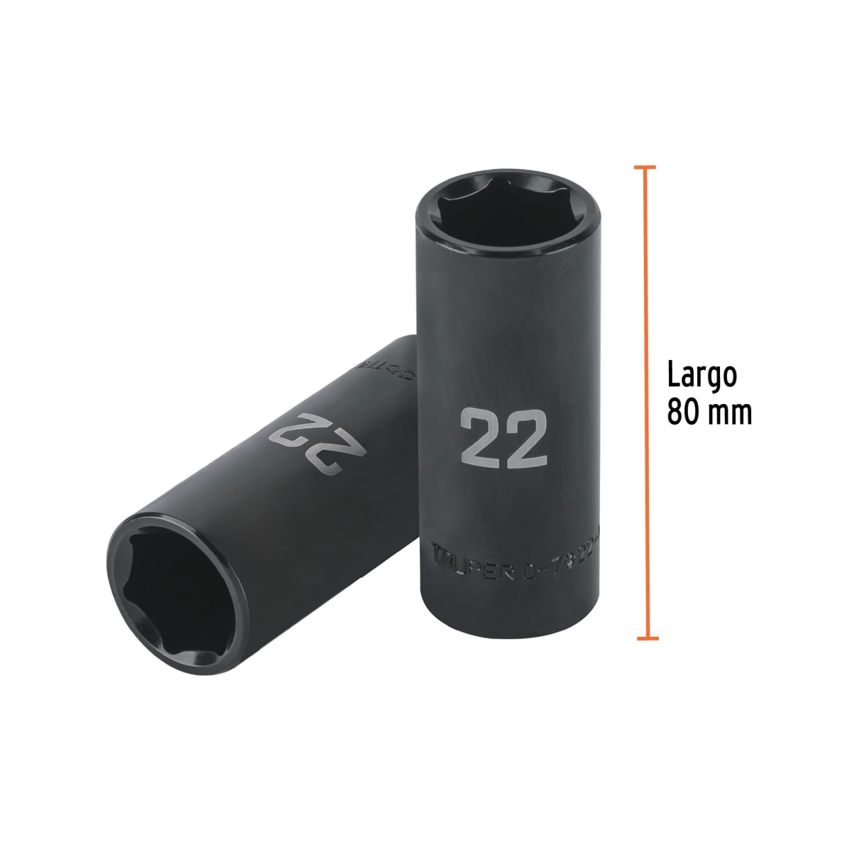 Dado tubular hexagonal encastre 1/2'' de impacto de 22 mm Truper3