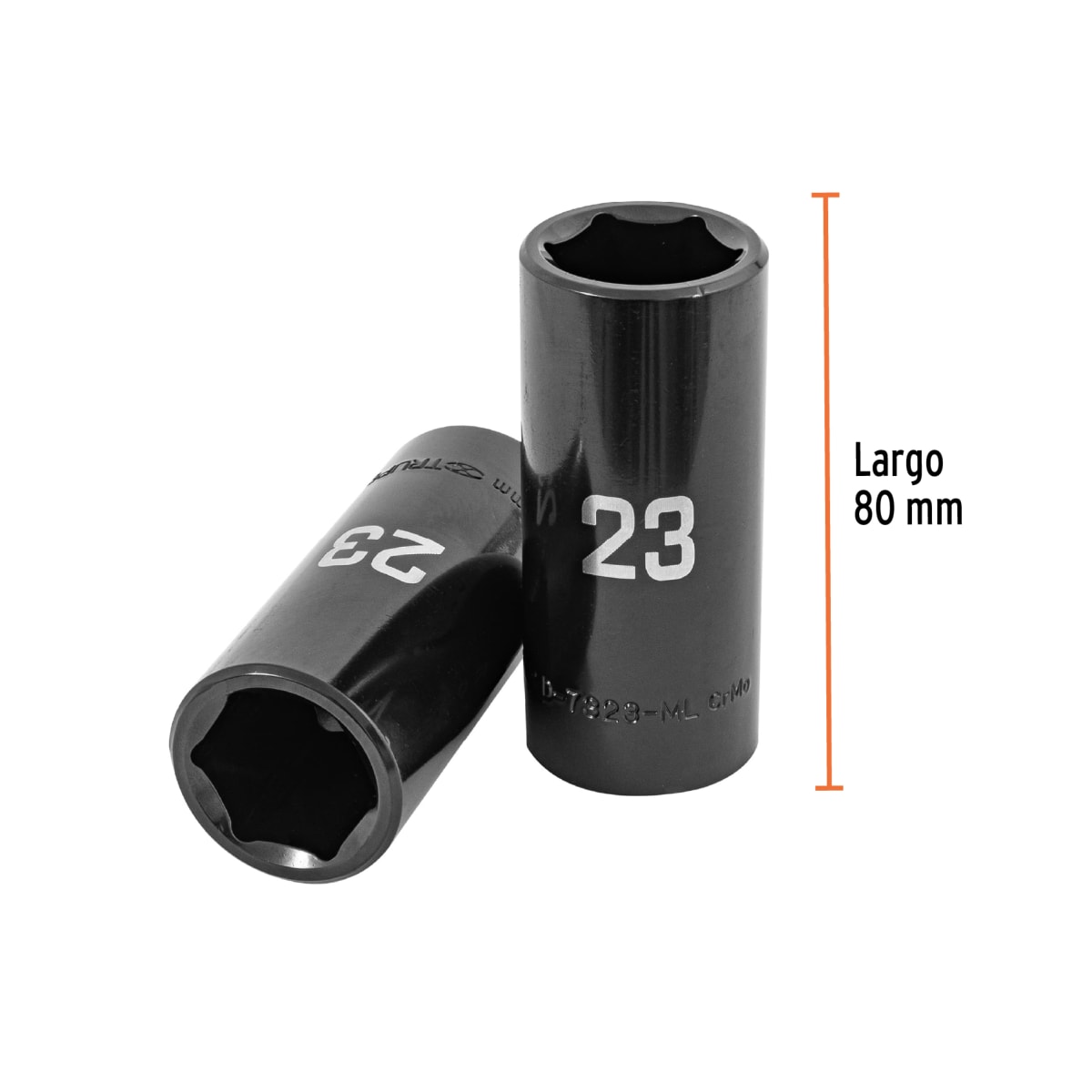 Dado tubular hexagonal encastre 1/2´´ de impacto de 23 mm, Truper3