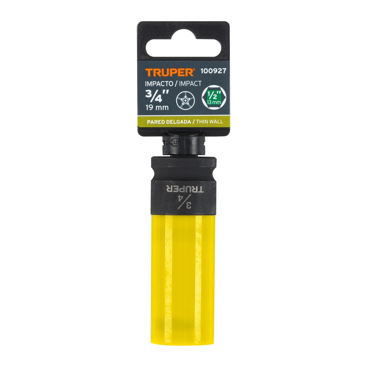 Dado largo impacto, 3/4´´, 6 p, protec plástica, cuadro 1/2´´ Truper4