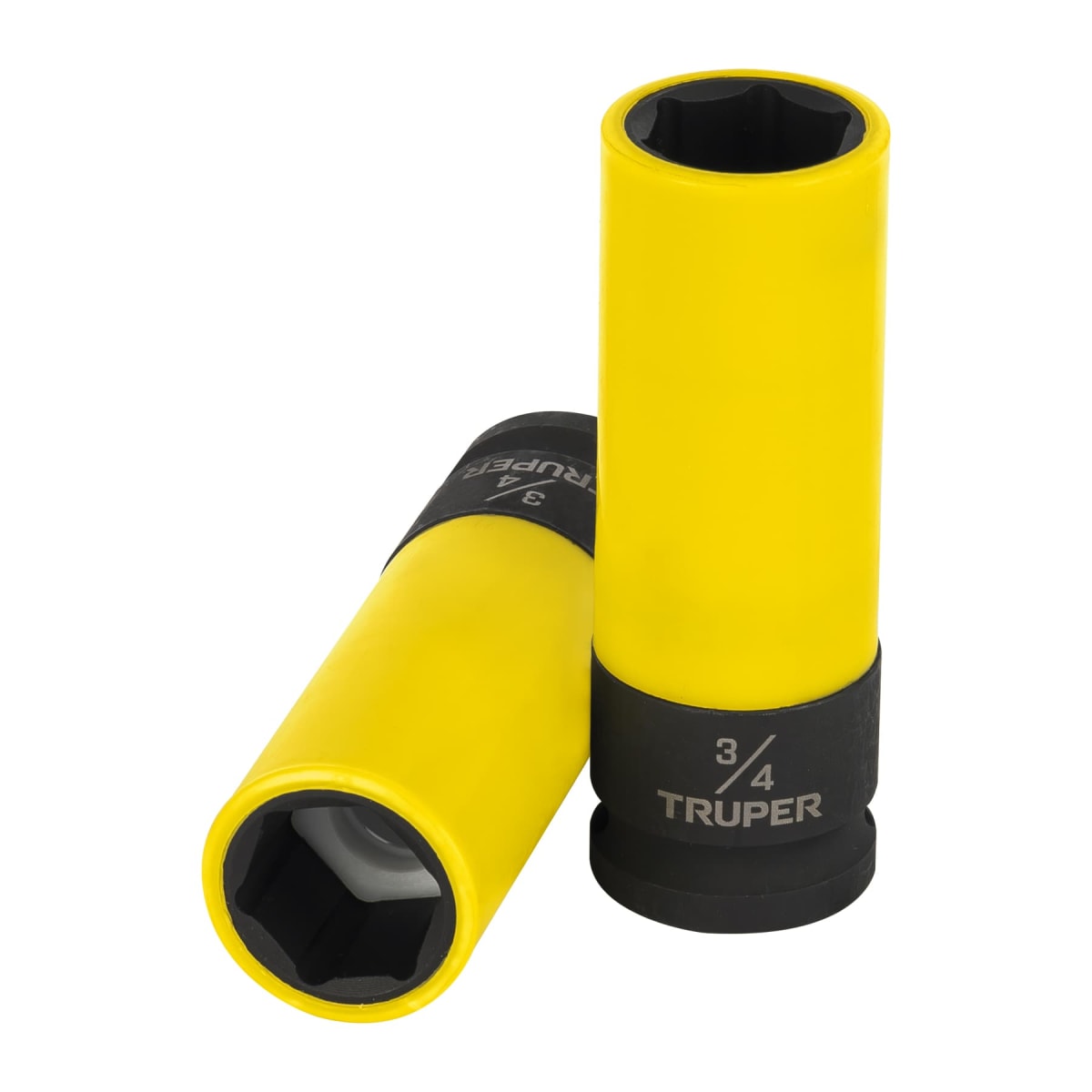 Dado largo impacto, 3/4´´, 6 p, protec plástica, cuadro 1/2´´ Truper1