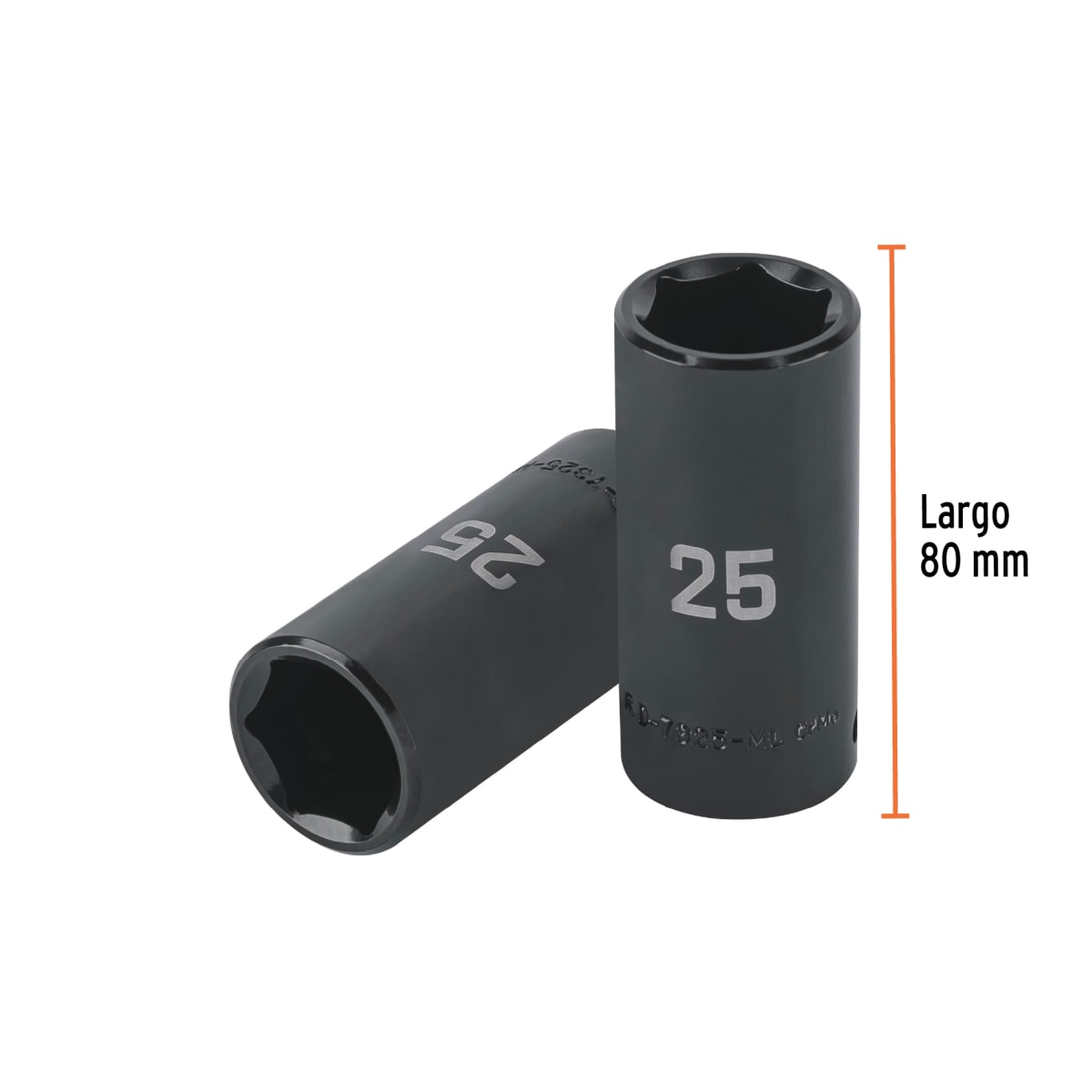 Dado tubular hexagonal encastre 1/2´´ de impacto de 25 mm, Truper3