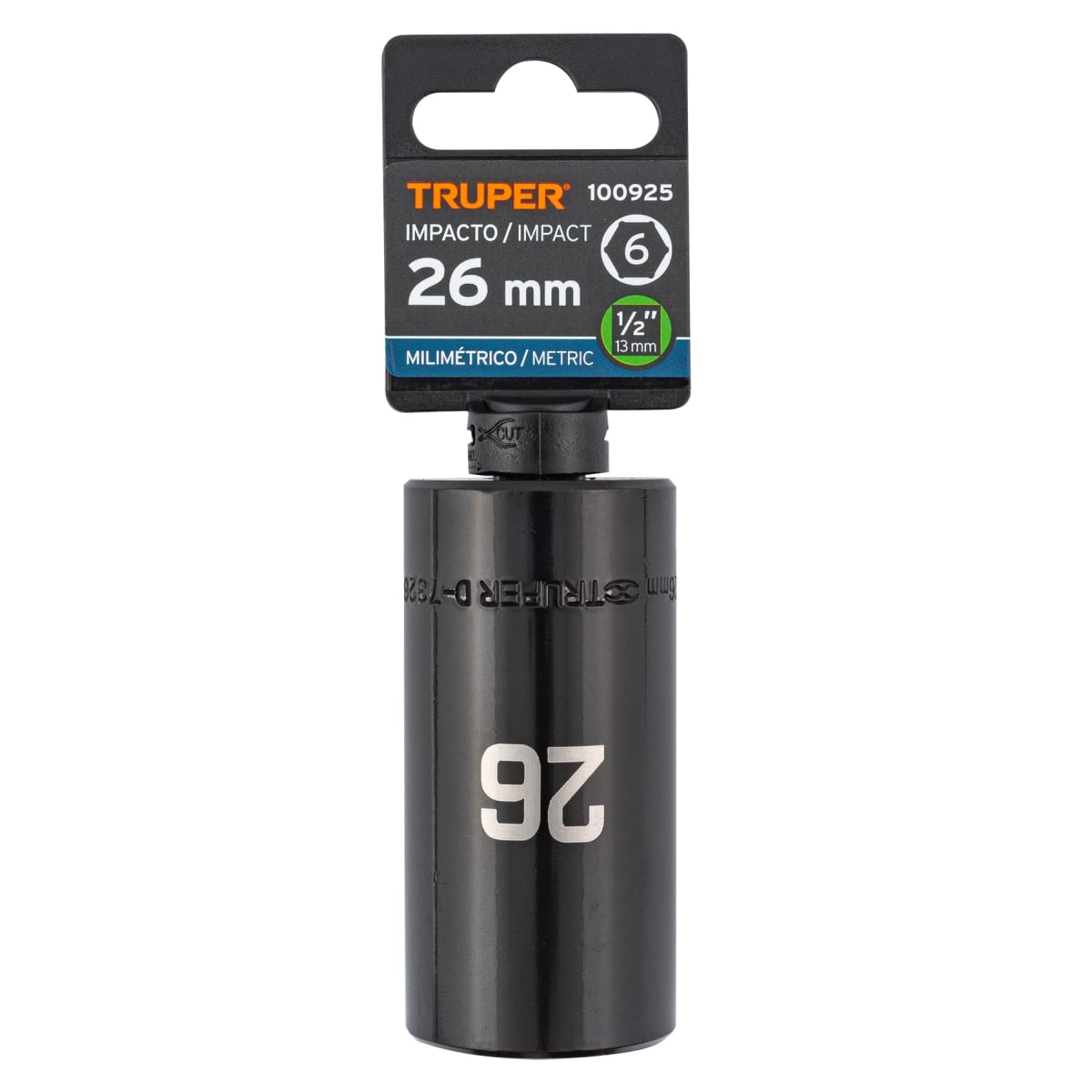 Dado tubular hexagonal encastre 1/2´´ de impacto de 26 mm, Truper4