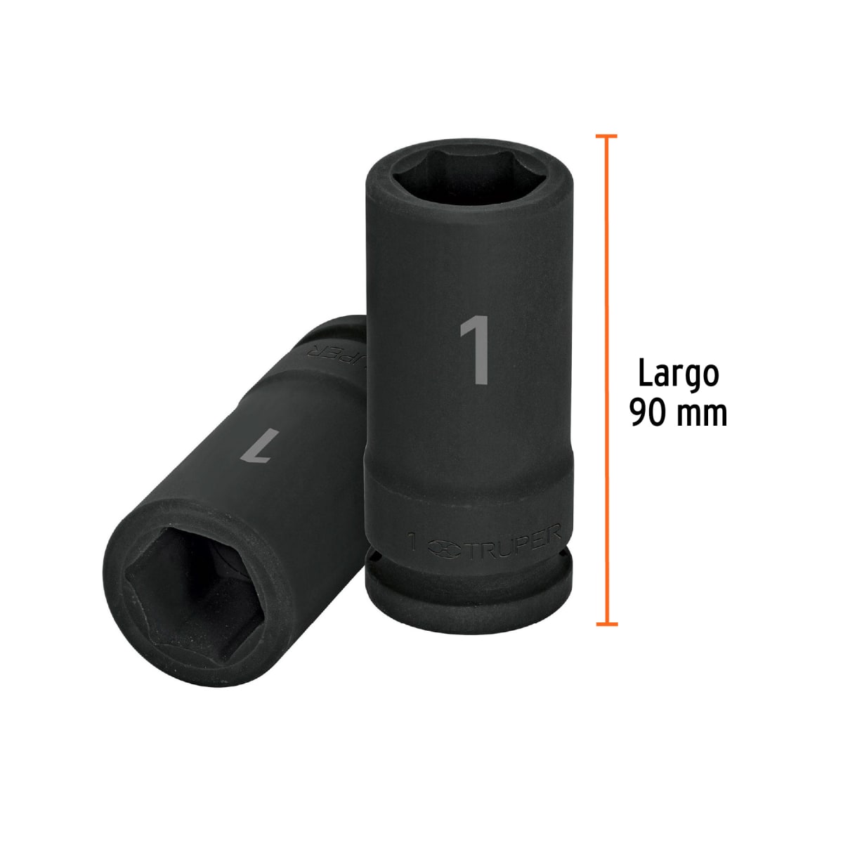 Dado tubular hexagonal encastre 3/4'' de impacto de 1''. truper3