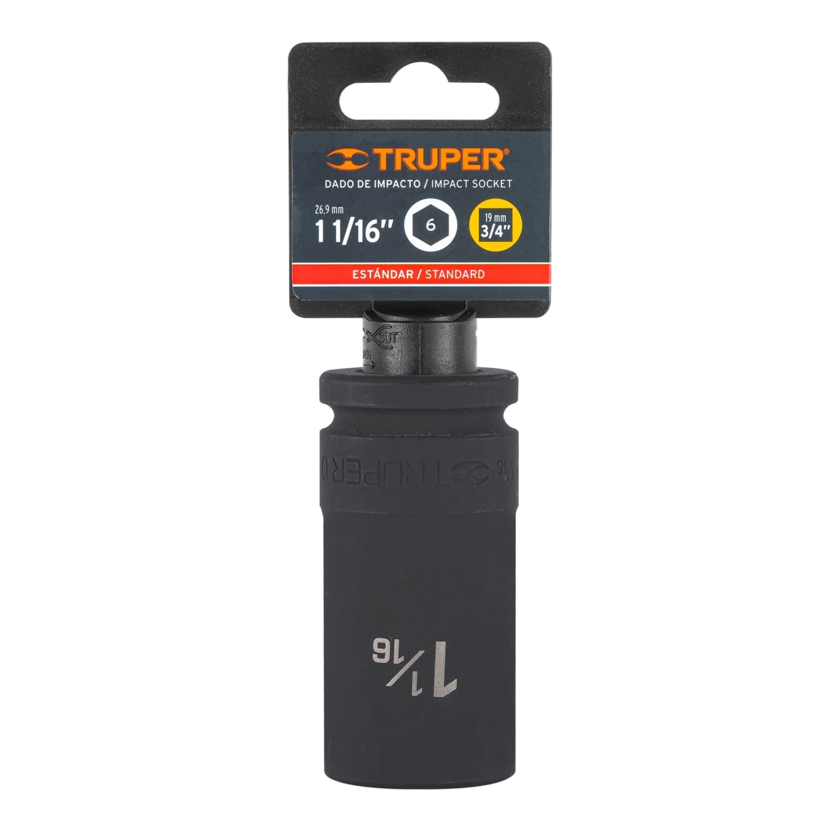 Dado tubular hexagonal encastre 3/4