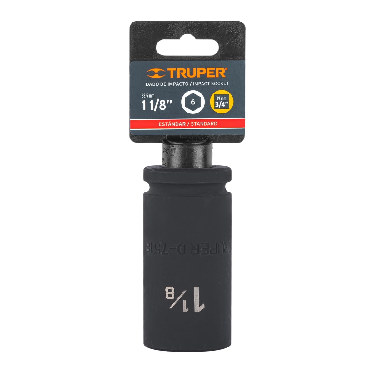 Dado tubular hexagonal encastre 3/4'' de impacto de 1-1/8''4