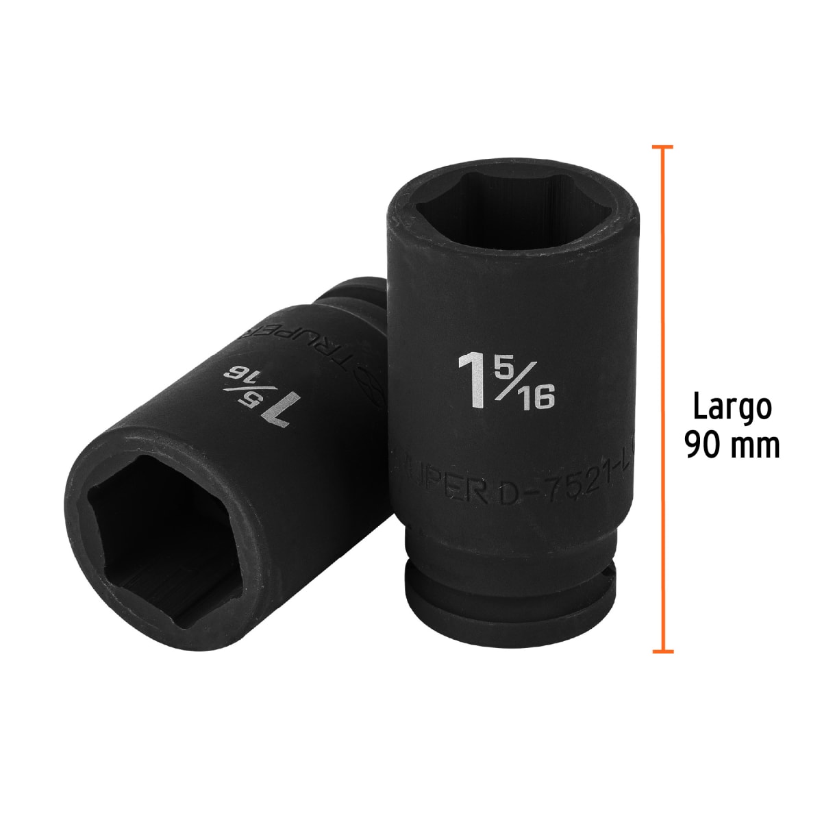 Dado tubular hexagonal encastre 3/4'' de impacto de 1-5/16''. truper3