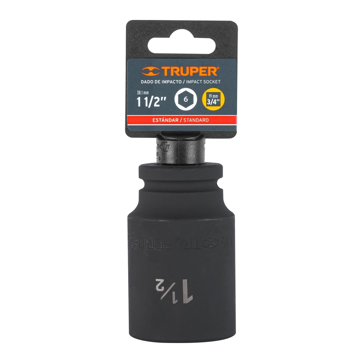 Dado tubular hexagonal encastre 3/4'' de impacto de 1-1/2''. truper4