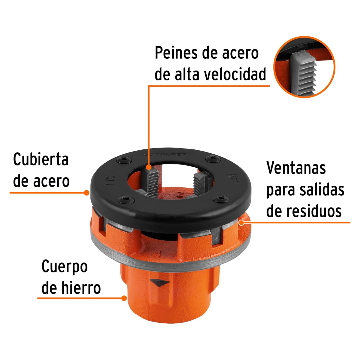 Dado 1-1/2'' para tarrajas ta-850 y ta-851. truper2