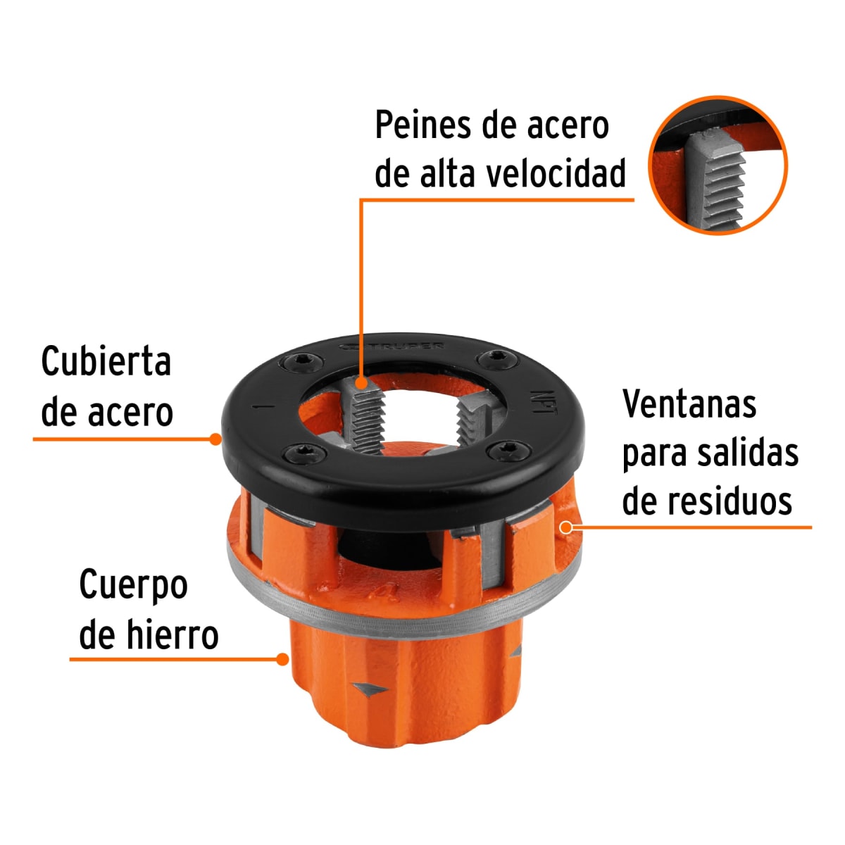 Dado 1'' para tarrajas ta-850 y ta-851. truper2