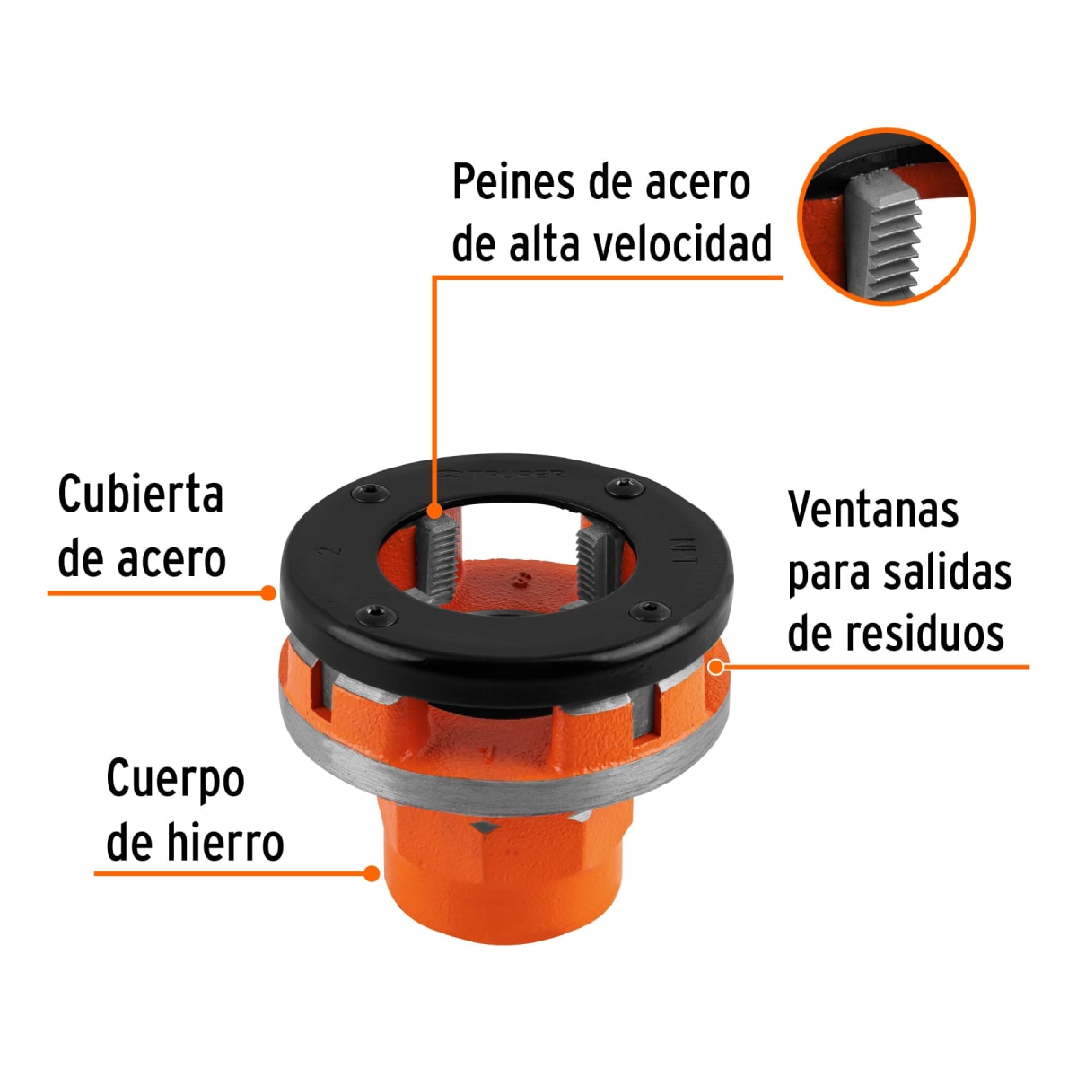 Dado 2´´ para tarrajas TA-850 y TA-851, Truper2