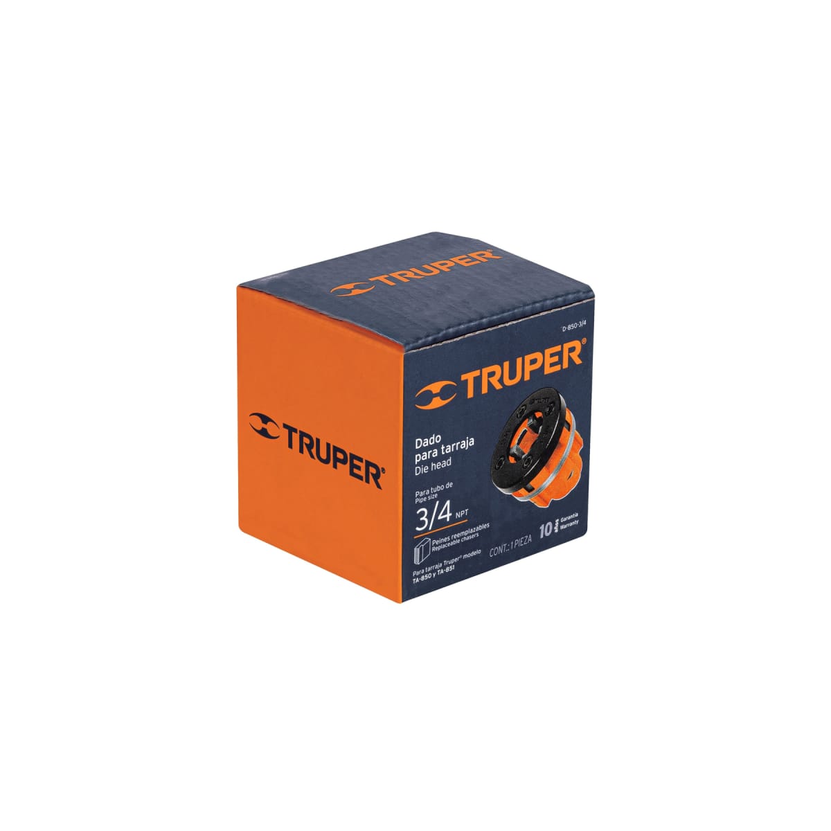 Dado 3/4'' para tarrajas ta-850 y ta-851. truper5