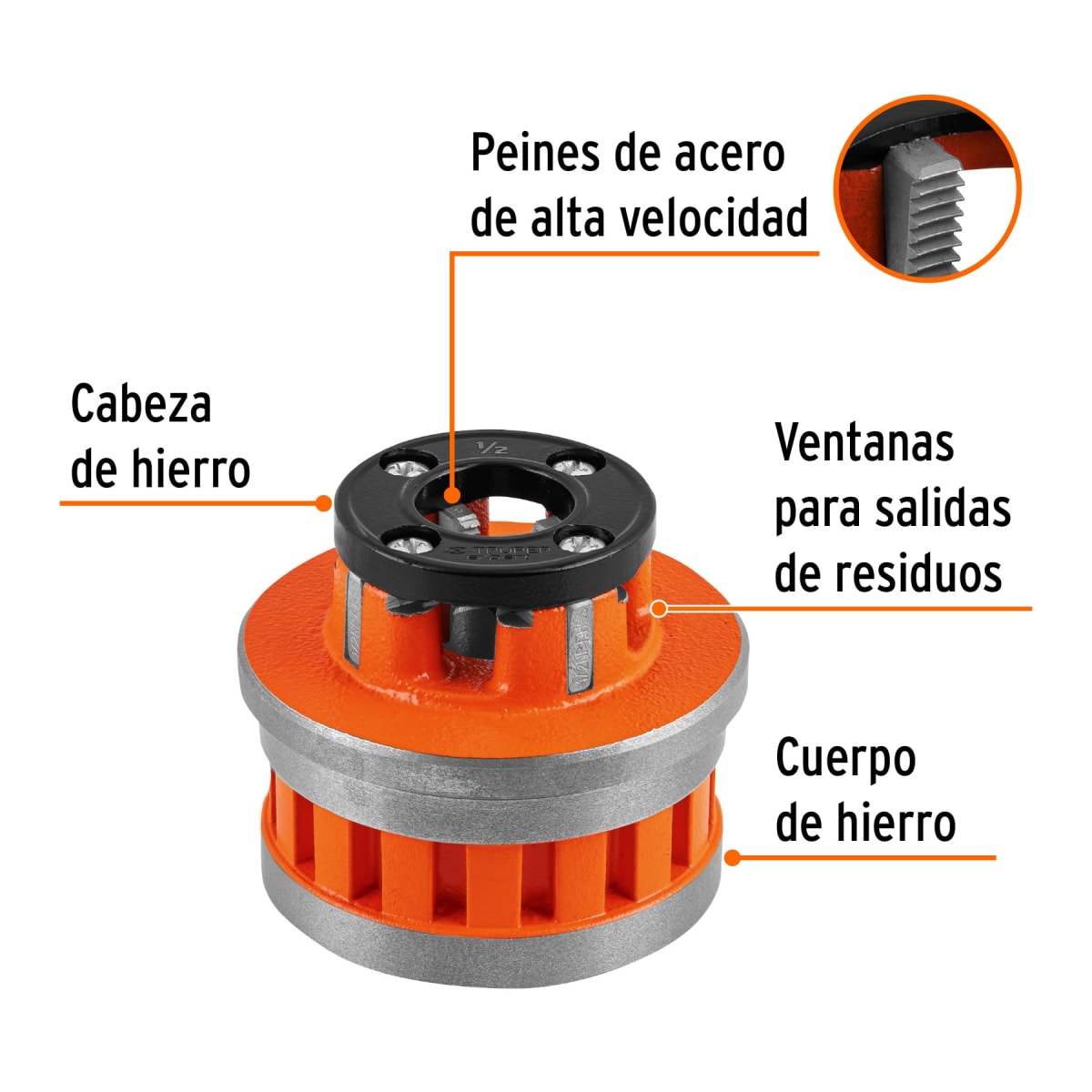Dado 1/2´´ para tarrajas TA-852X, Truper Expert2