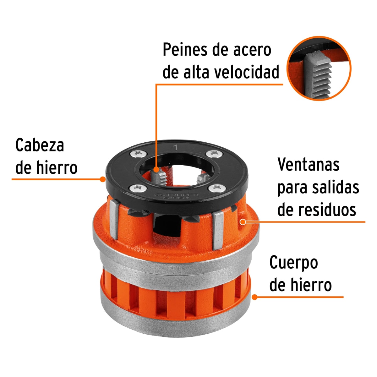 Dado 1´´ para tarrajas TA-852X, Truper Expert2