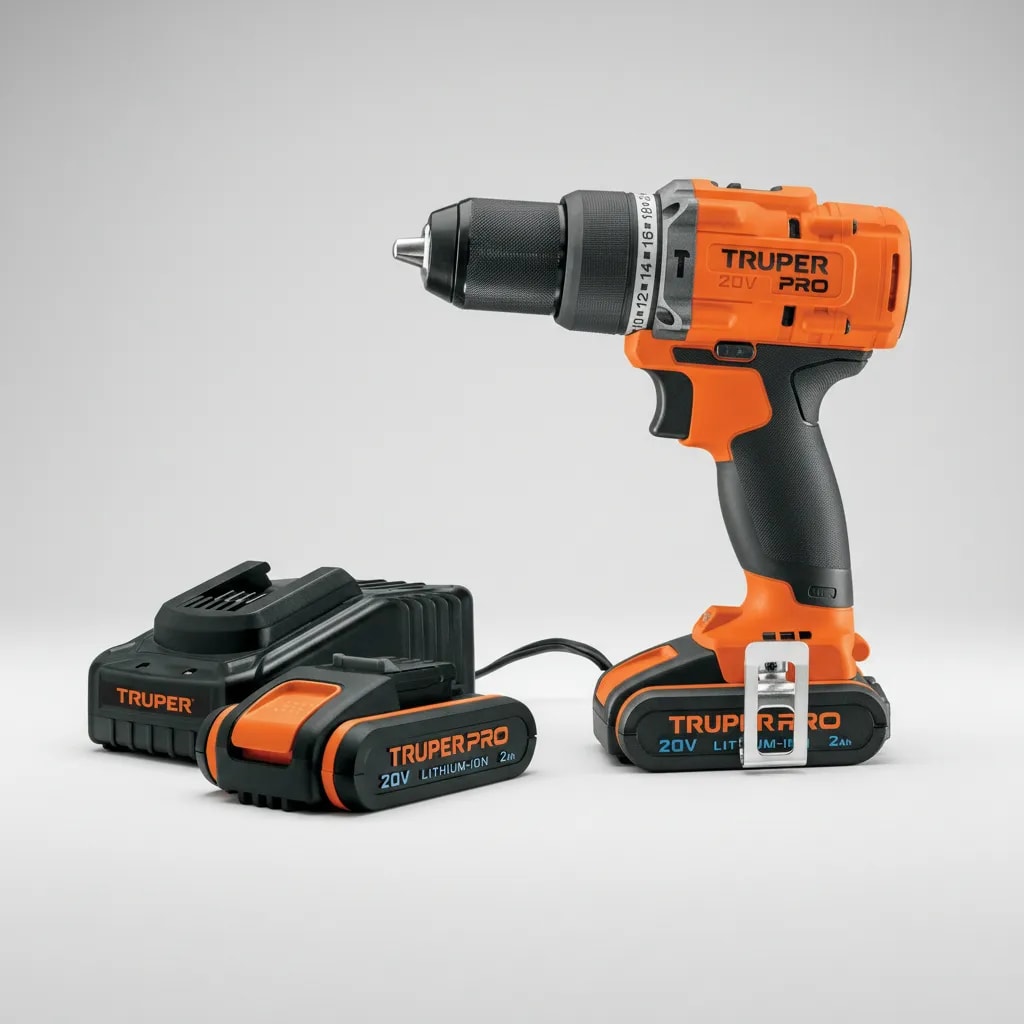 Taladro Percutor 20V + 2 Baterias 2 Ah + Cargador Truper5