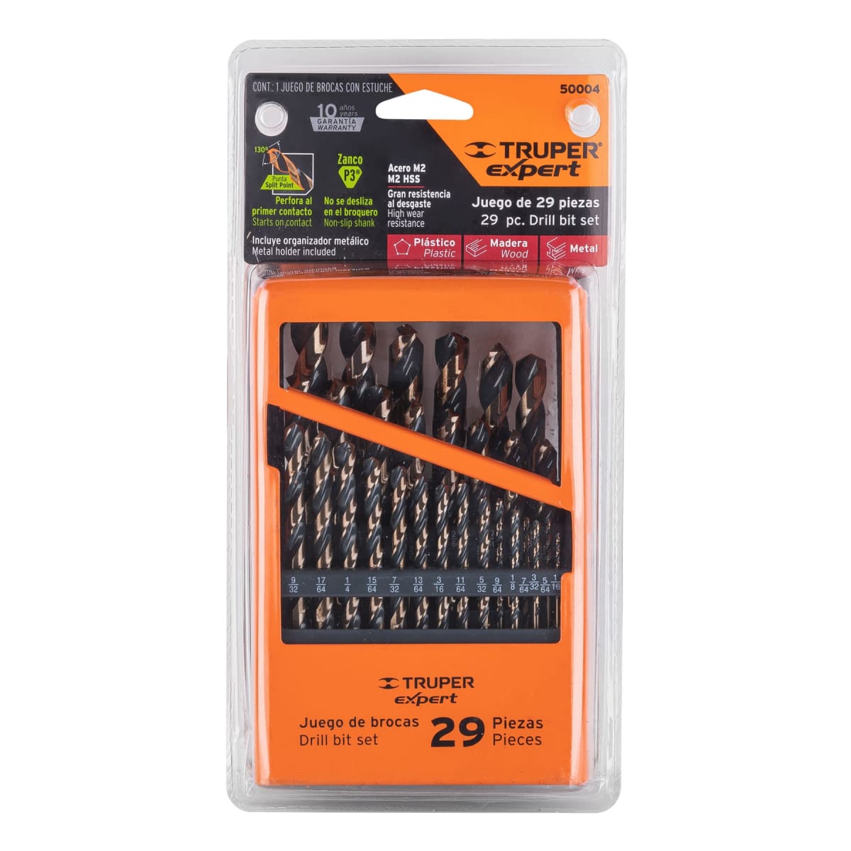 Juego de 29 brocas hss para metal en estuche expert Truper3