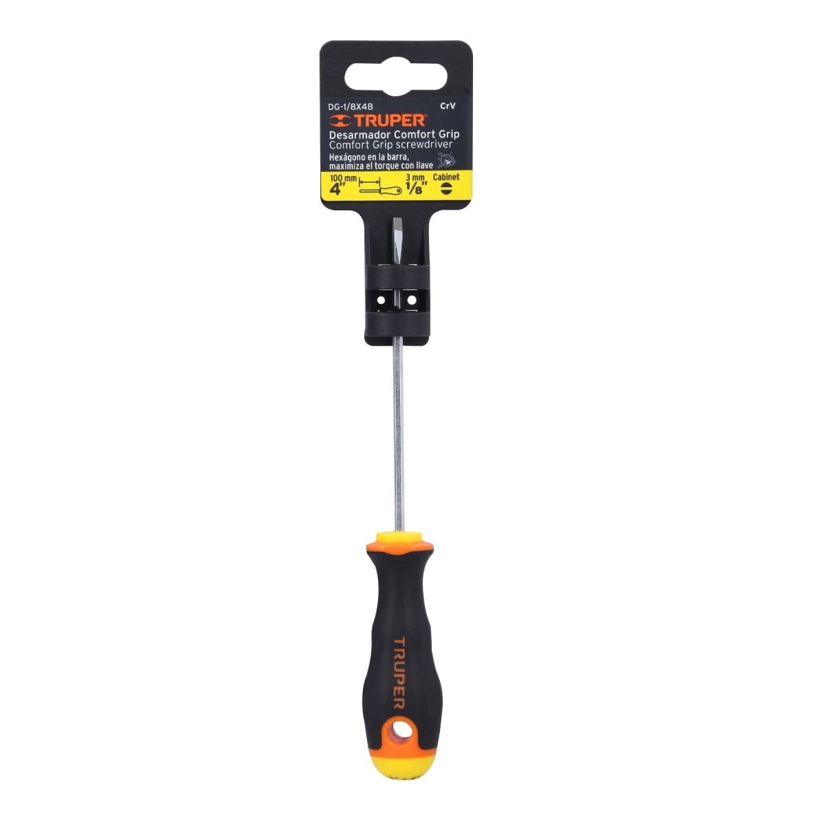 desarmador cabinet 1/8 x 4 mango comfort grip4
