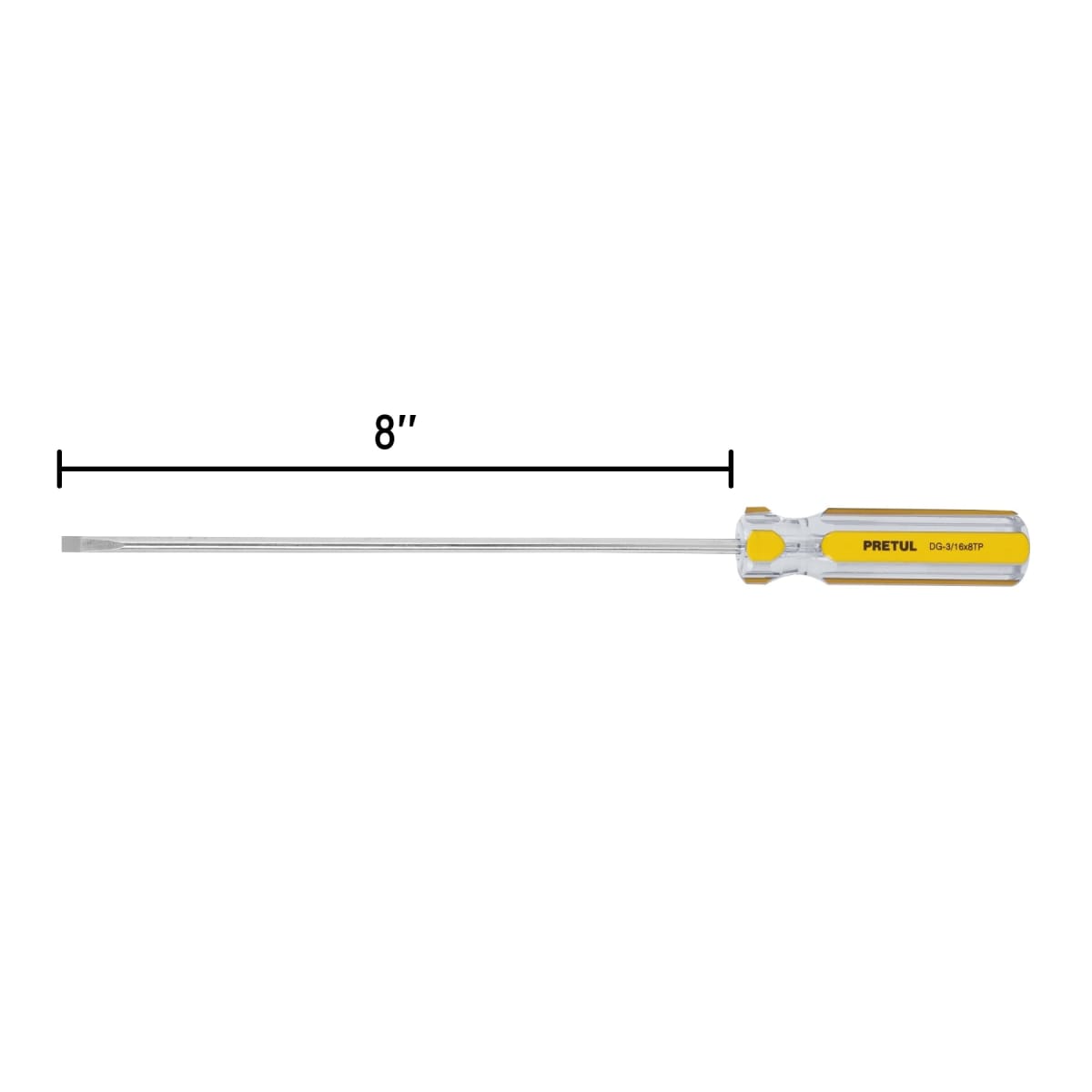 Desarmador cabinet 3/16 x 8´´ mango de PVC, Pretul3