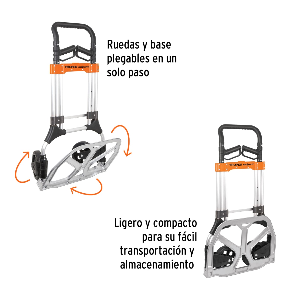Carreta de carga Plegable 200 Kg Aluminio Truper4
