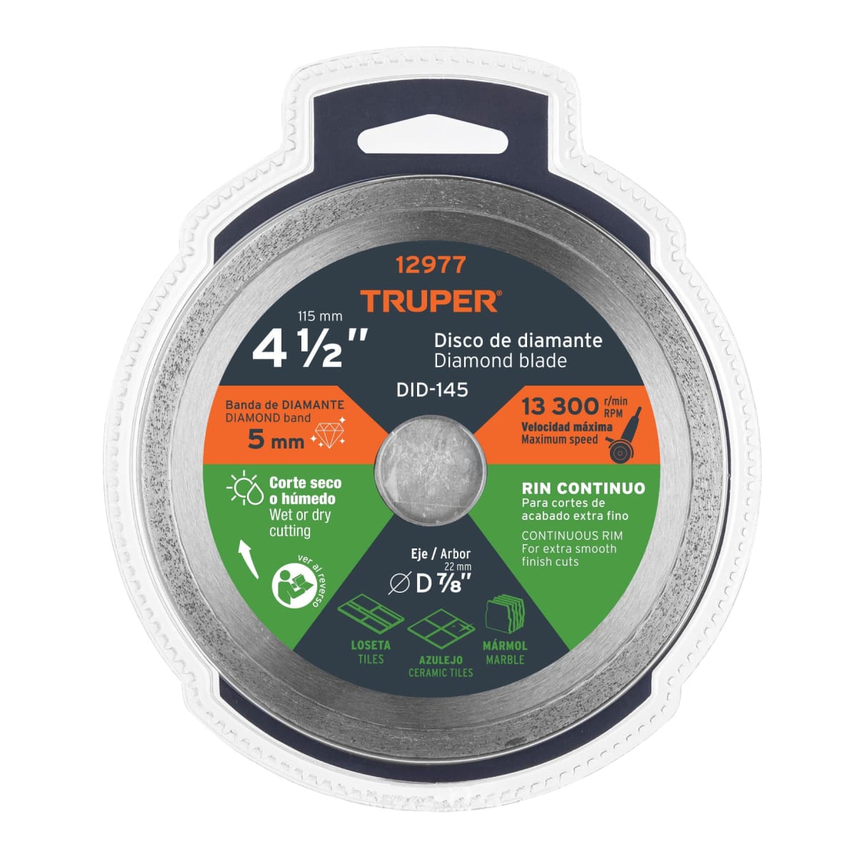 Disco diamantado de 4-1/2'' x 1.6 mm rin continuo. truper5