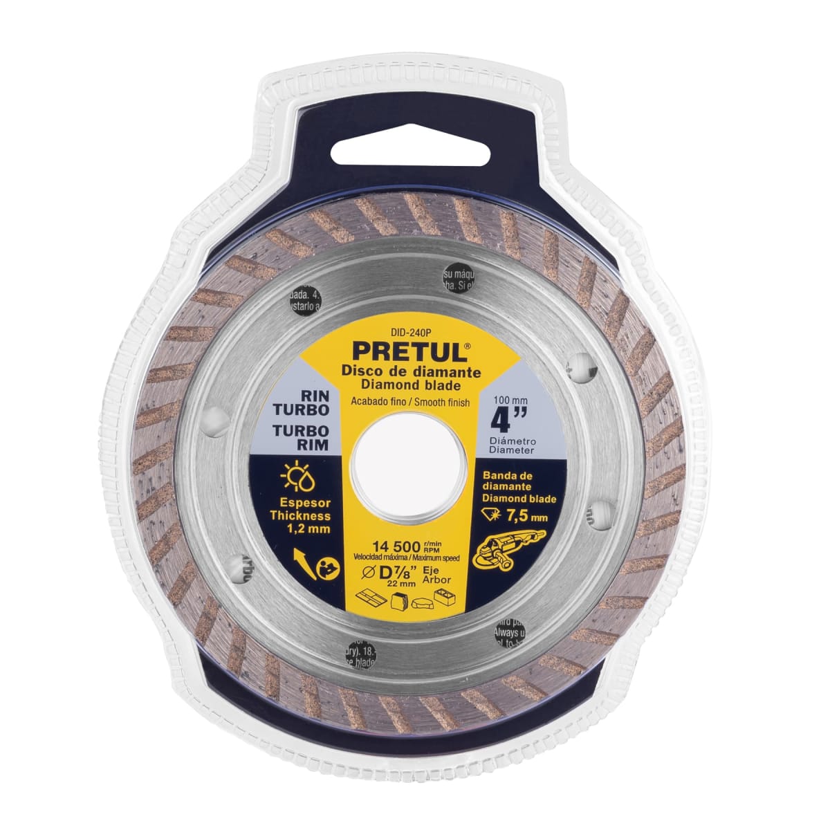 Disco diamantado de 4´´ x 1.2 mm rin turbo, Pretul5