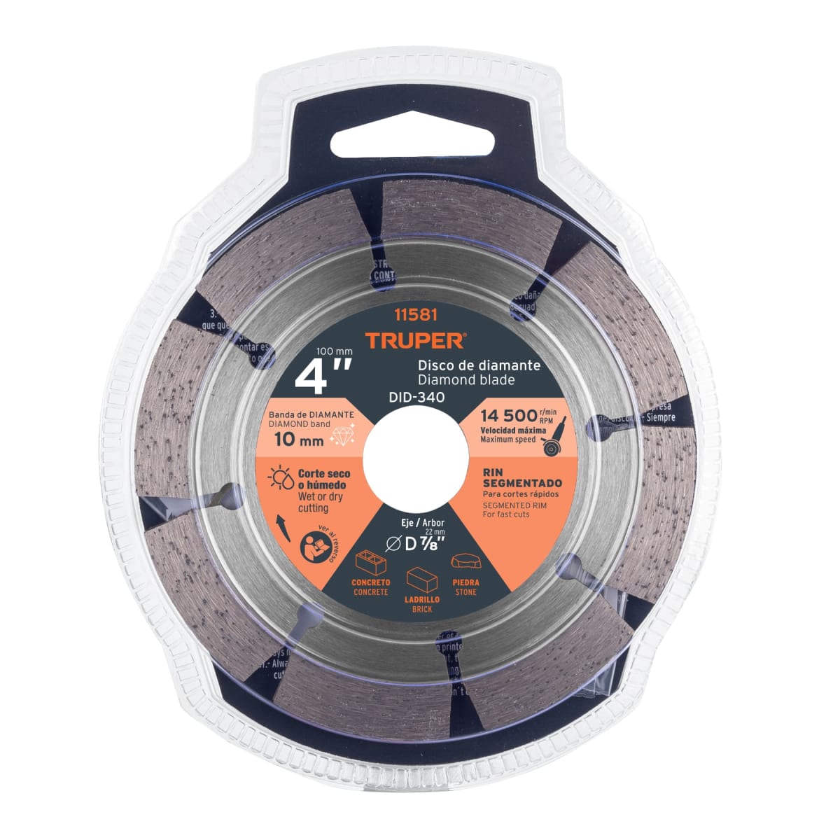 Disco diamantado de 4'' x 2.1 mm rin segmentado T ruper5