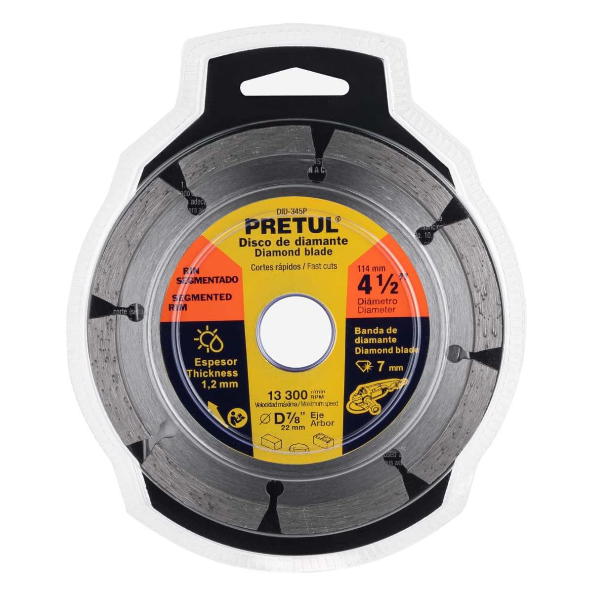 Disco diamantado de 4-1/2´´ x 1.2 mm rin segmentado, Pretul5