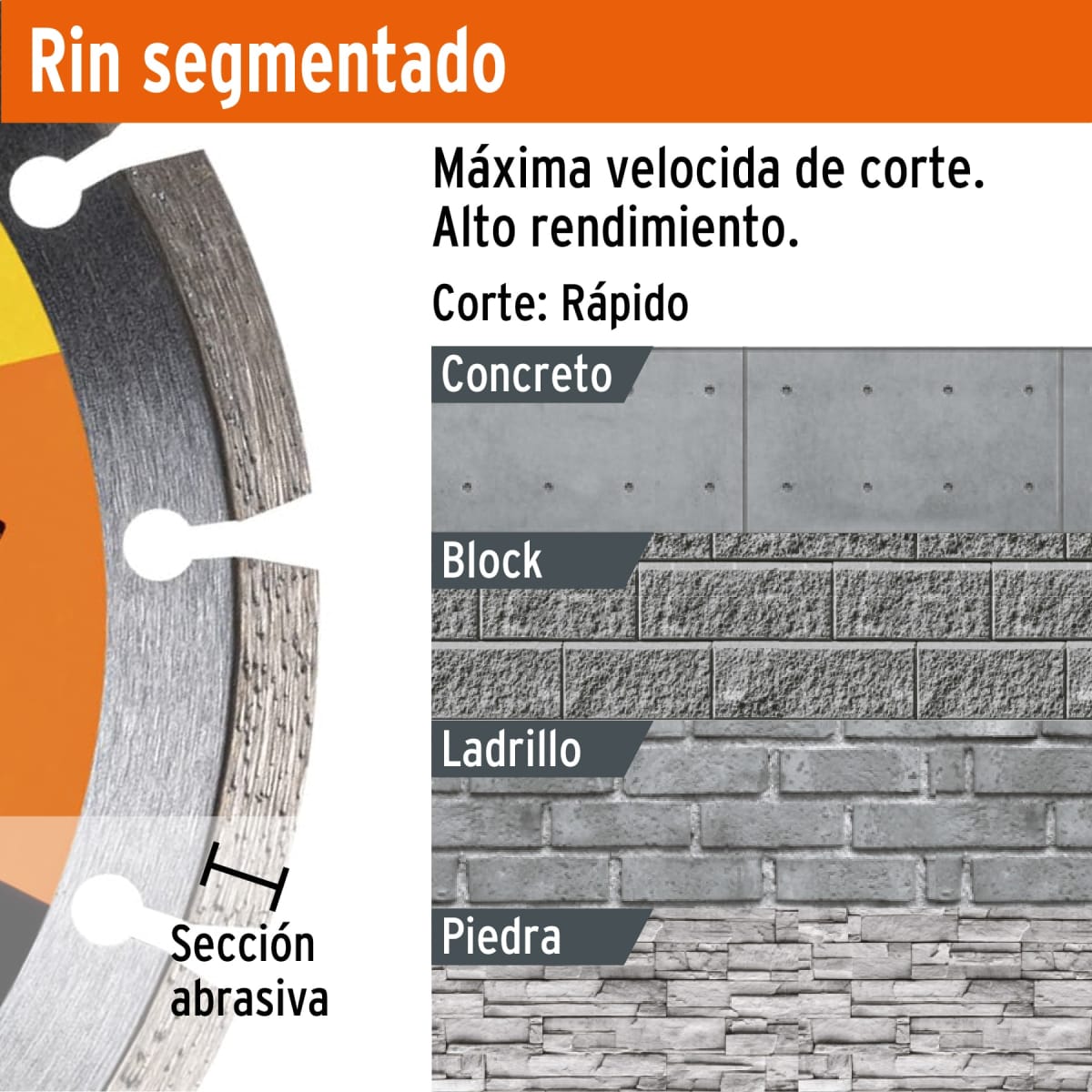 Disco diamantado de 7´´ x 1.6 mm rin segmentado, Pretul2