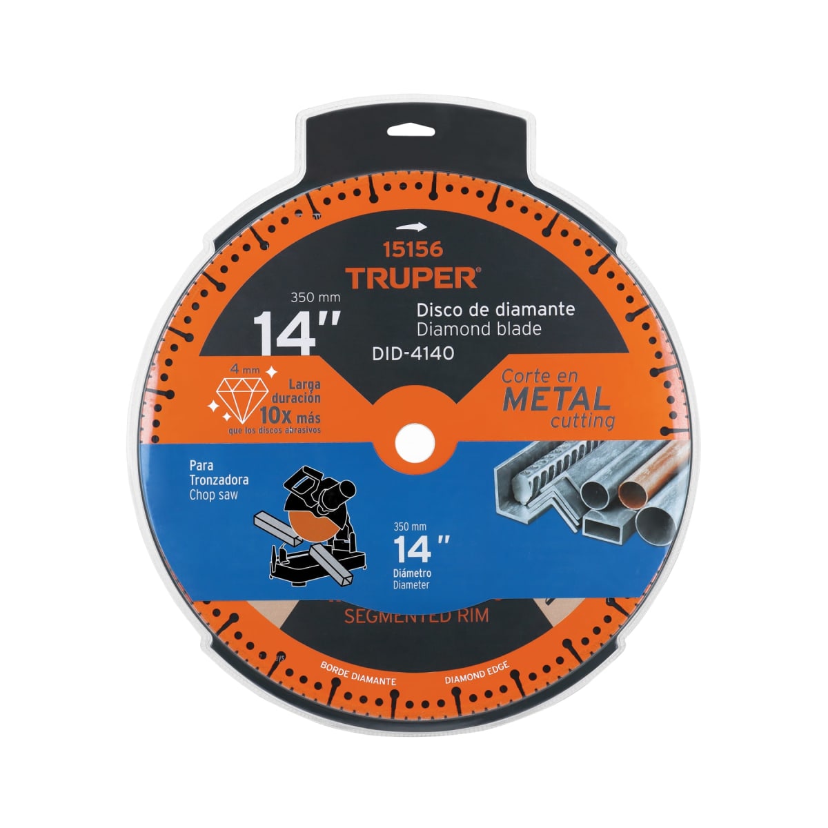 Disco de diamante, 14´´ corte metal Truper3