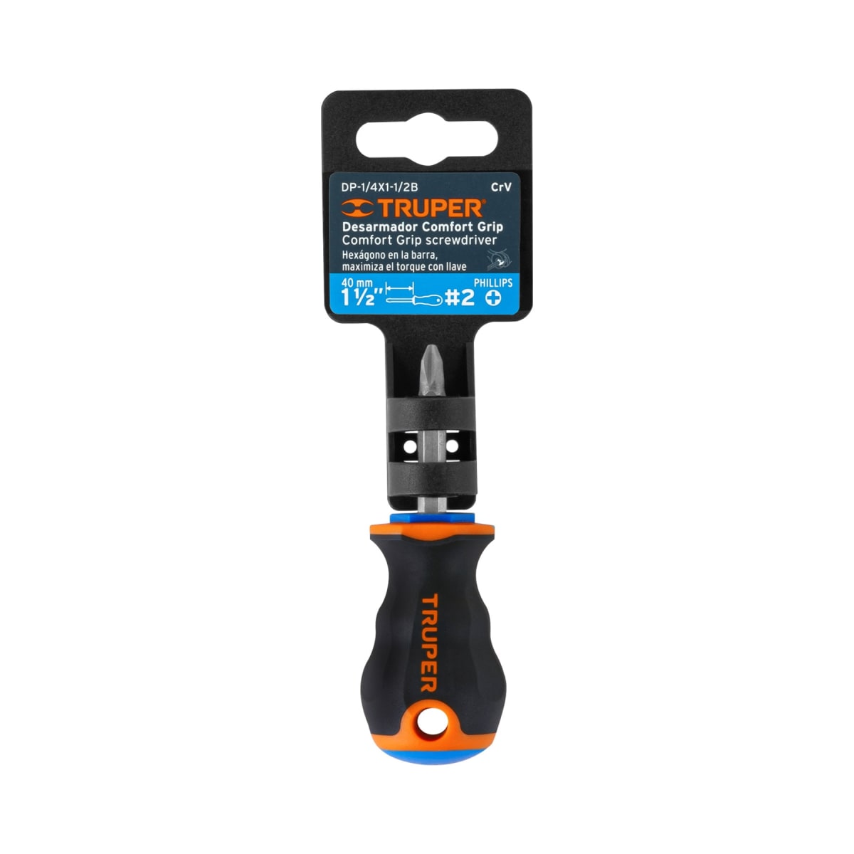 Desarmador de cruz 1/4´´ x 1-1/2´´ mango Comfort Grip, Truper4
