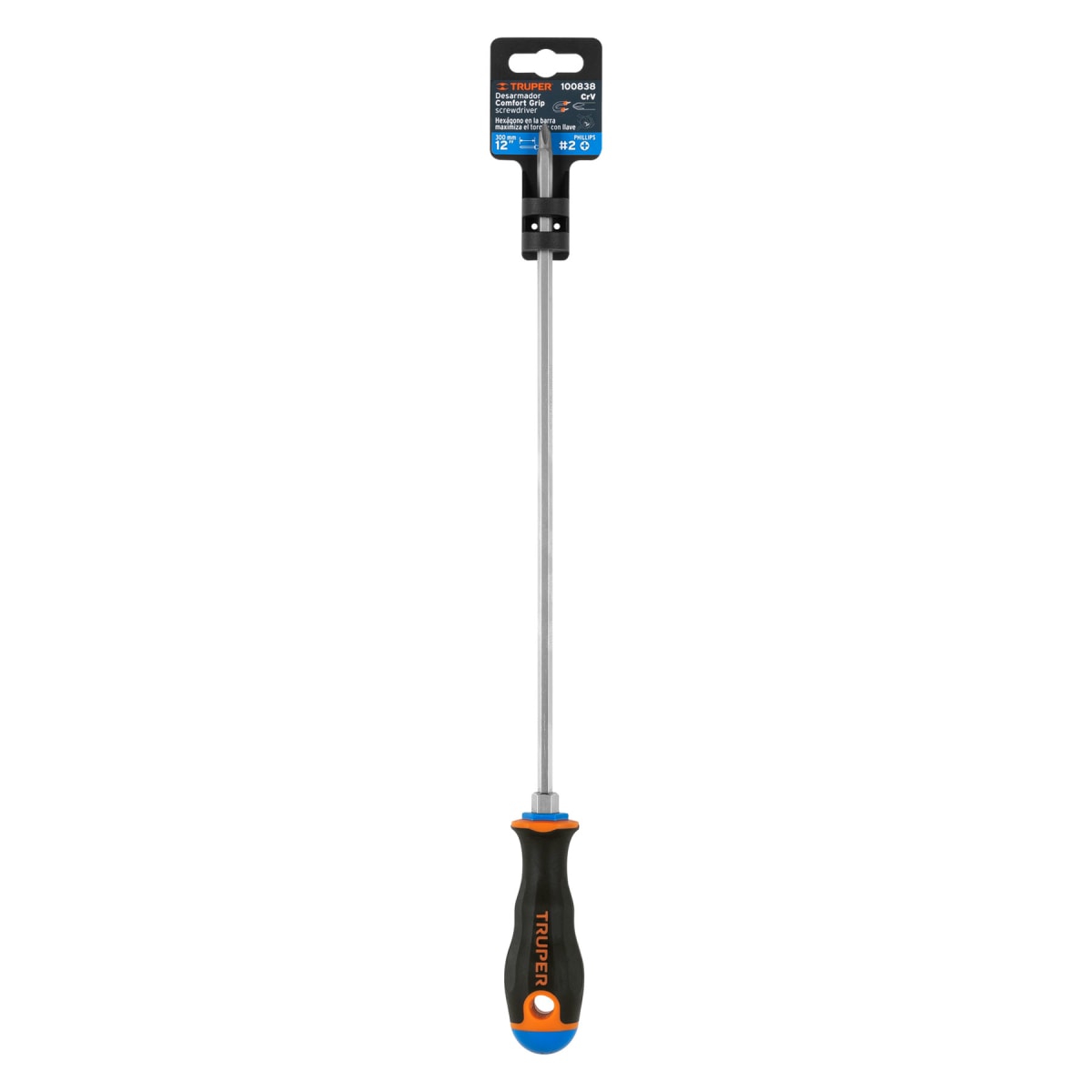 Desarmador de cruz 1/4´´ x 12´´ mango Comfort Grip, Truper4