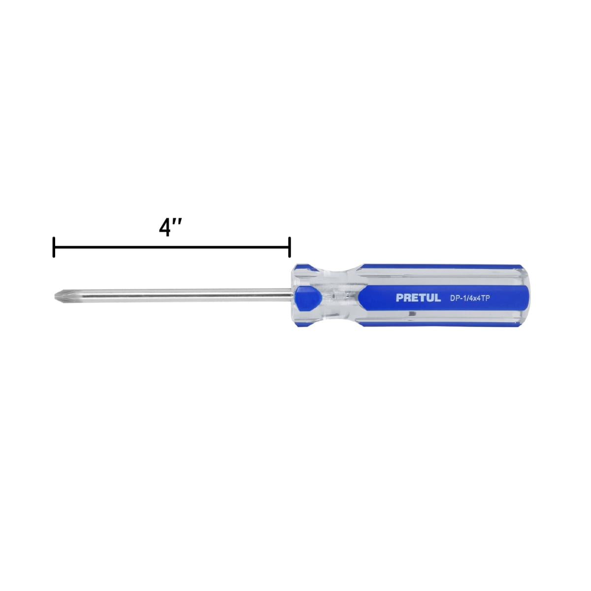 Desarmador de cruz 1/4 x 4'' mango de pvc Pretul3