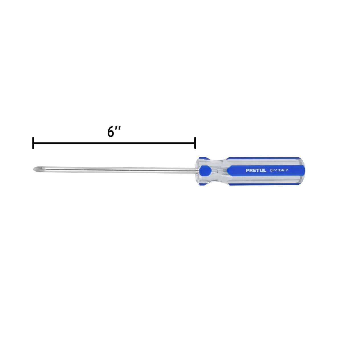 Desarmador de cruz 1/4 x 6´´ mango de PVC, Pretul3