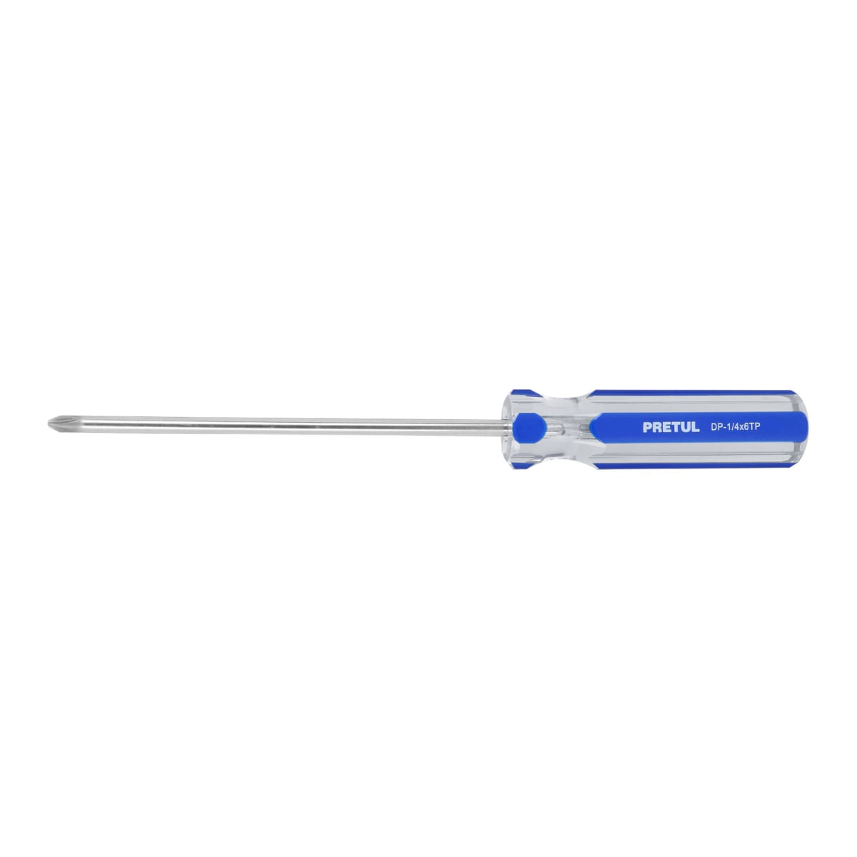 Desarmador de cruz 1/4 x 6´´ mango de PVC, Pretul1