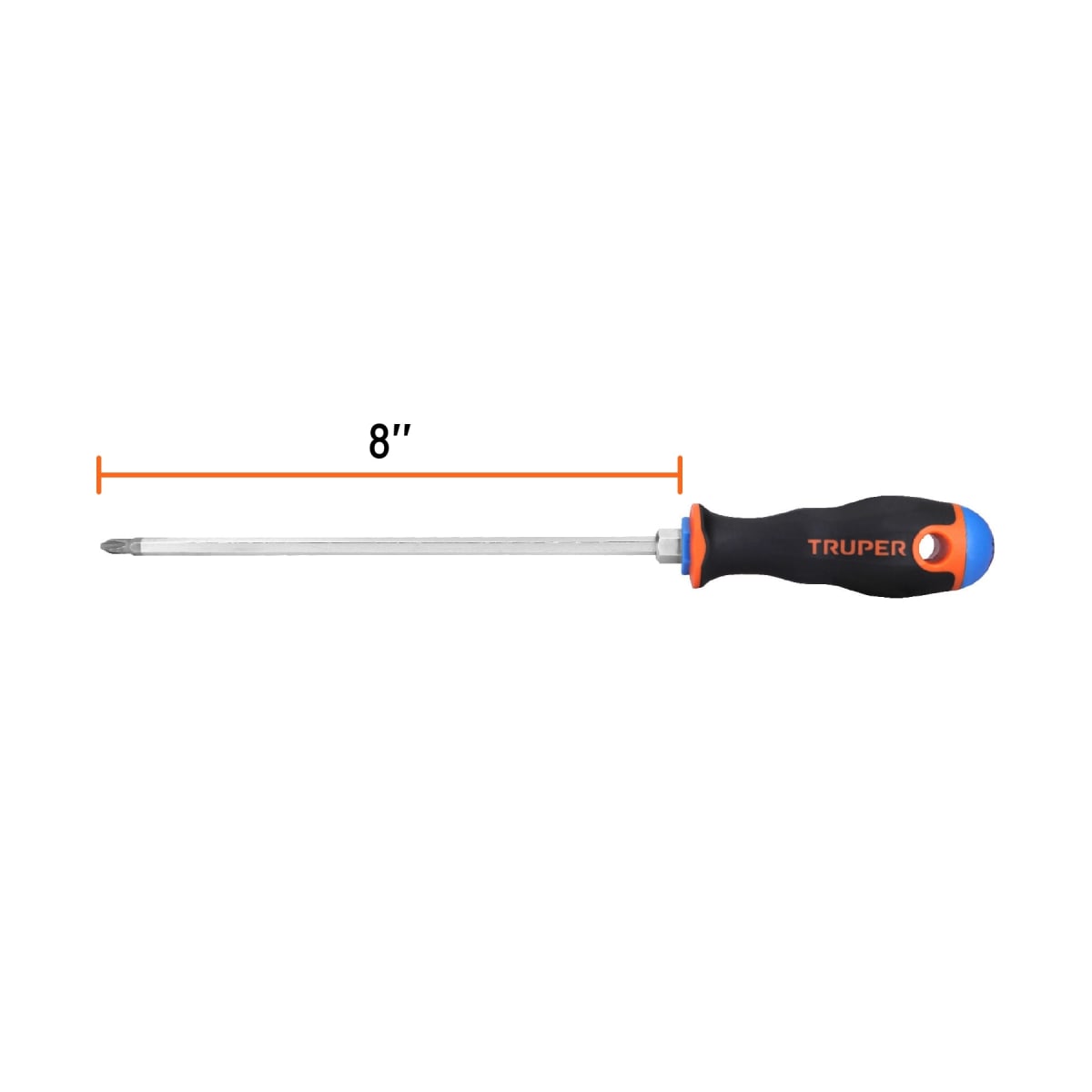 Desarmador de cruz 1/4'' x 8'' mango comfort grip. truper3