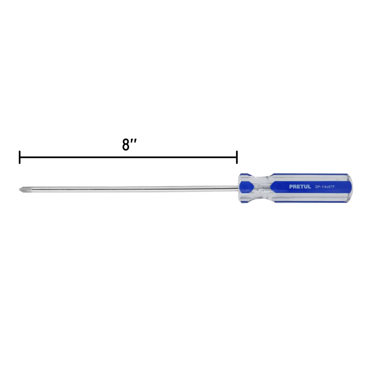Desarmador de cruz 1/4 x 8'' mango de pvc Pretul3