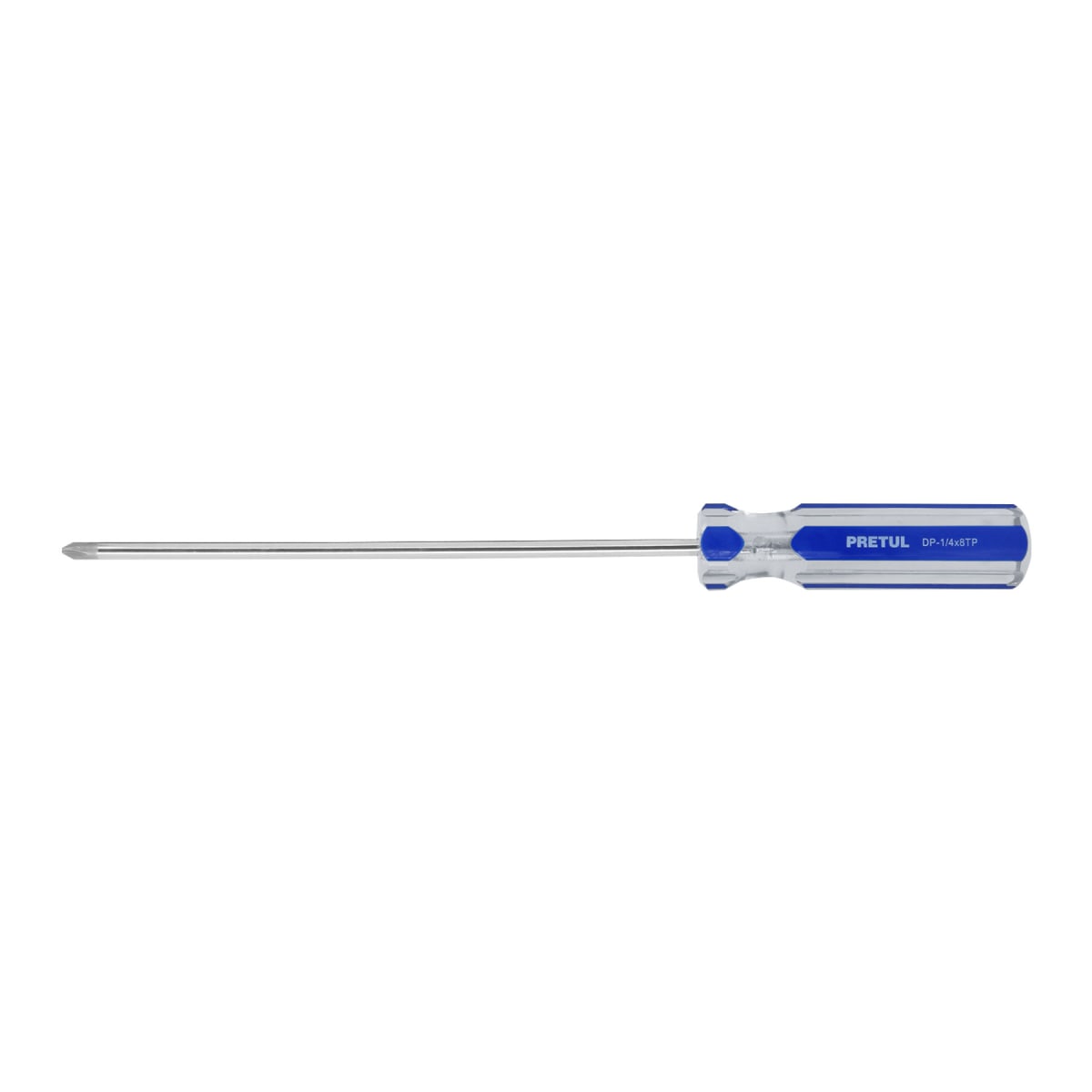 Desarmador de cruz 1/4 x 8'' mango de pvc Pretul1