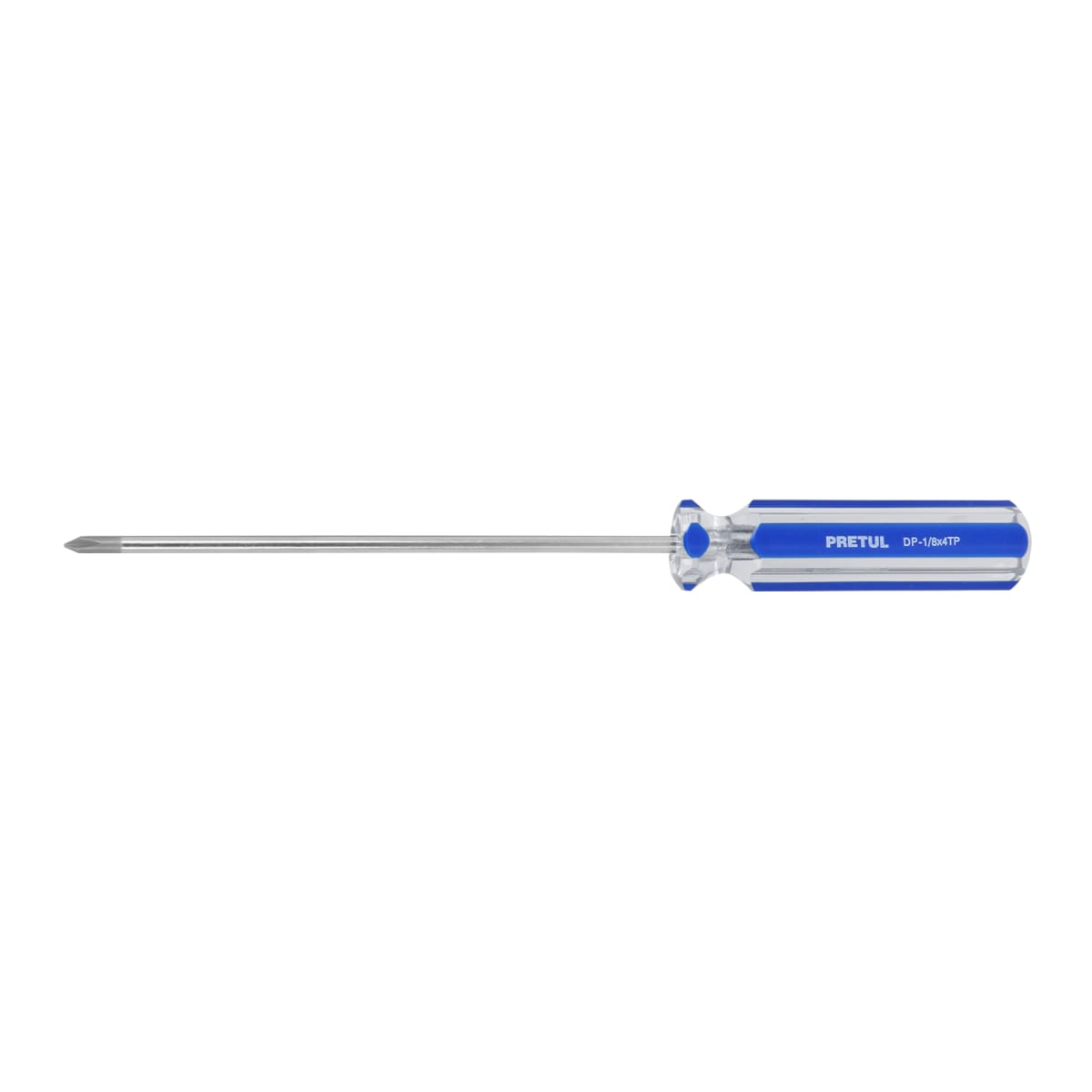 Desarmador de cruz 1/8'' x 4'' mango de pvc Pretul1