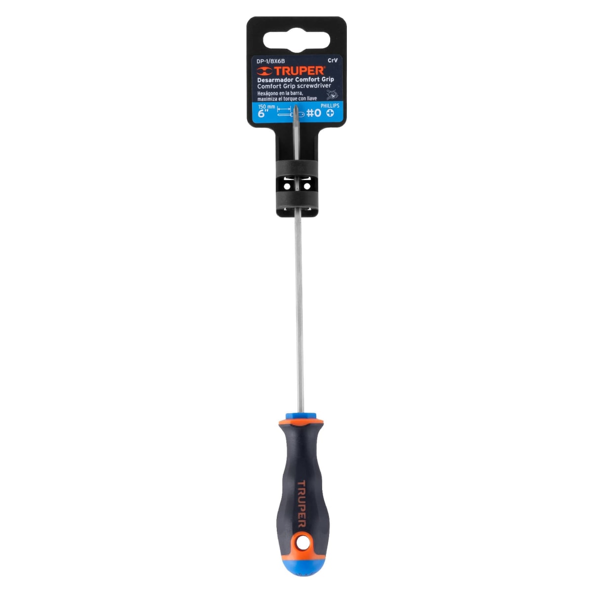 Desarmador de cruz 1/8'' x 6'' mango comfort grip. truper4
