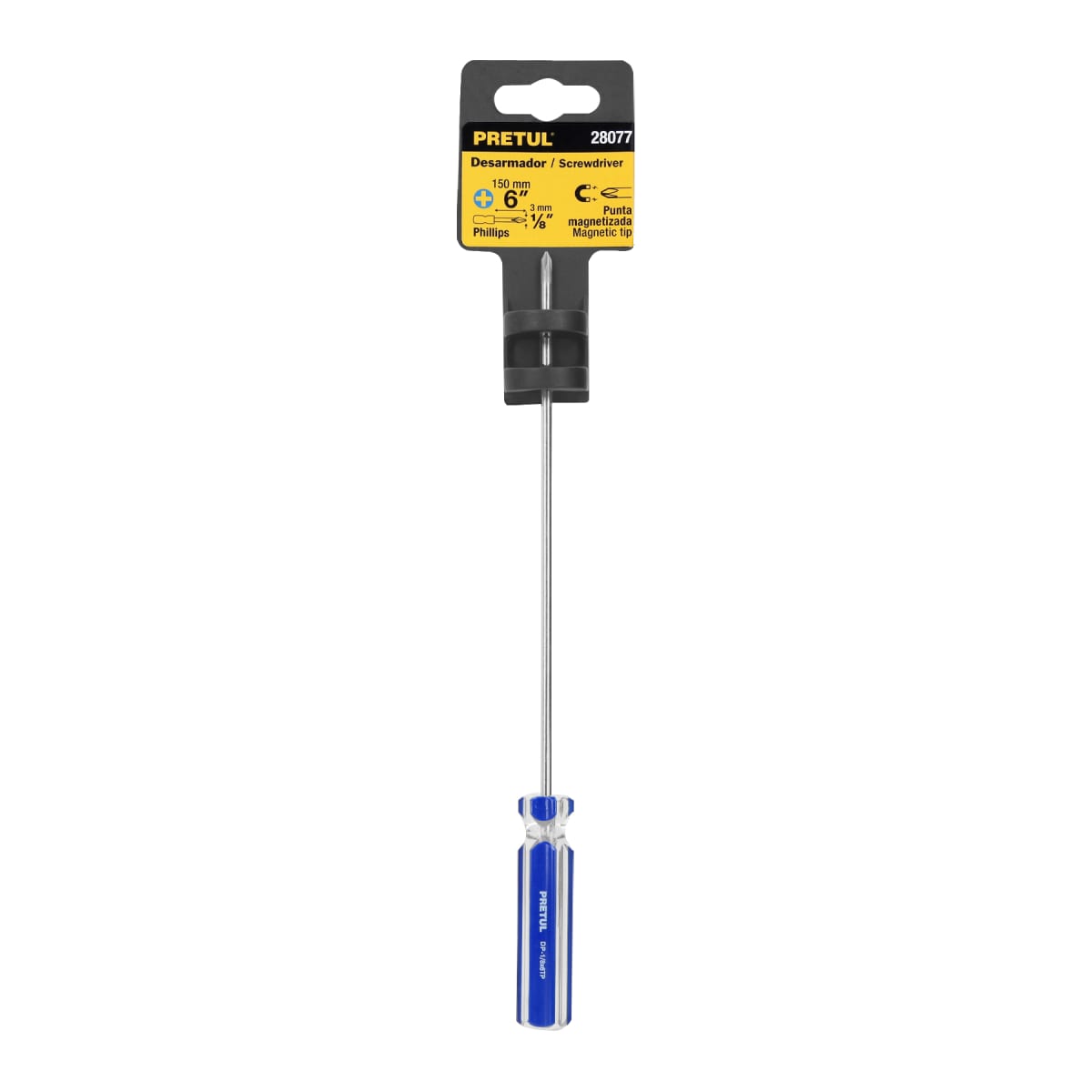 Desarmador de cruz 1/8´´ x 6´´ mango de PVC, Pretul4
