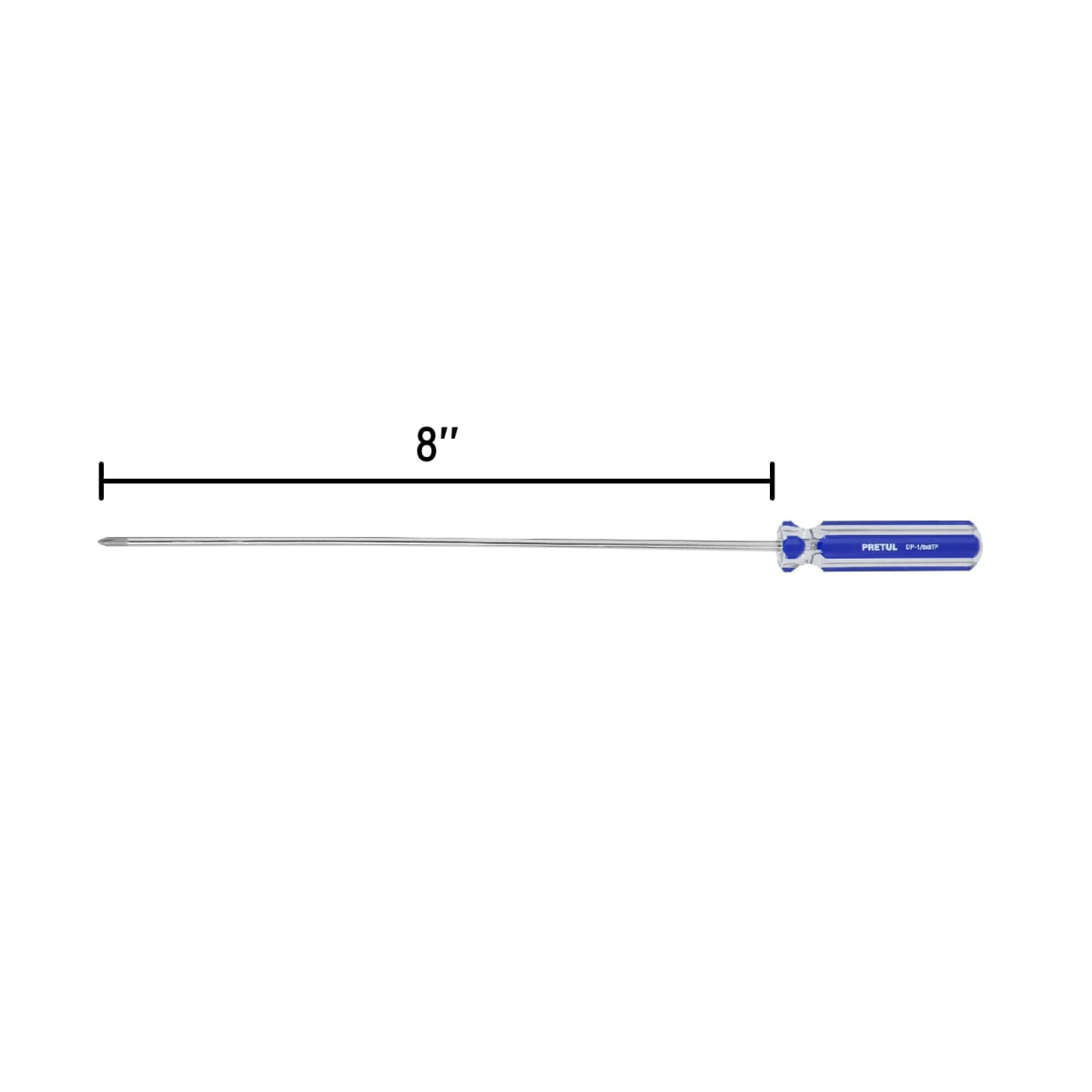 Desarmador de cruz 1/8´´ x 8´´ mango de PVC, Pretul3