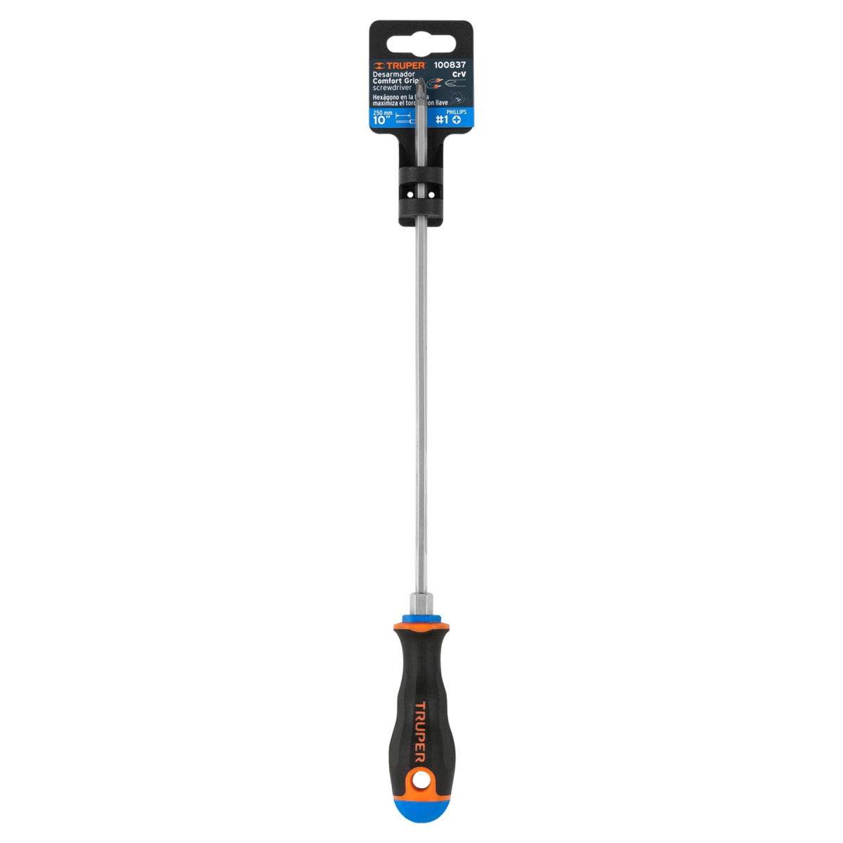 Desarmador de cruz 3/16´´ x 10´´ mango Comfort Grip, Truper4