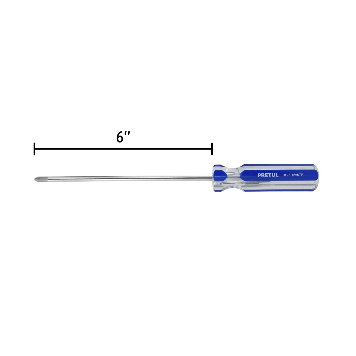 Desarmador de cruz 3/16 x 6´´ mango de PVC, Pretul3